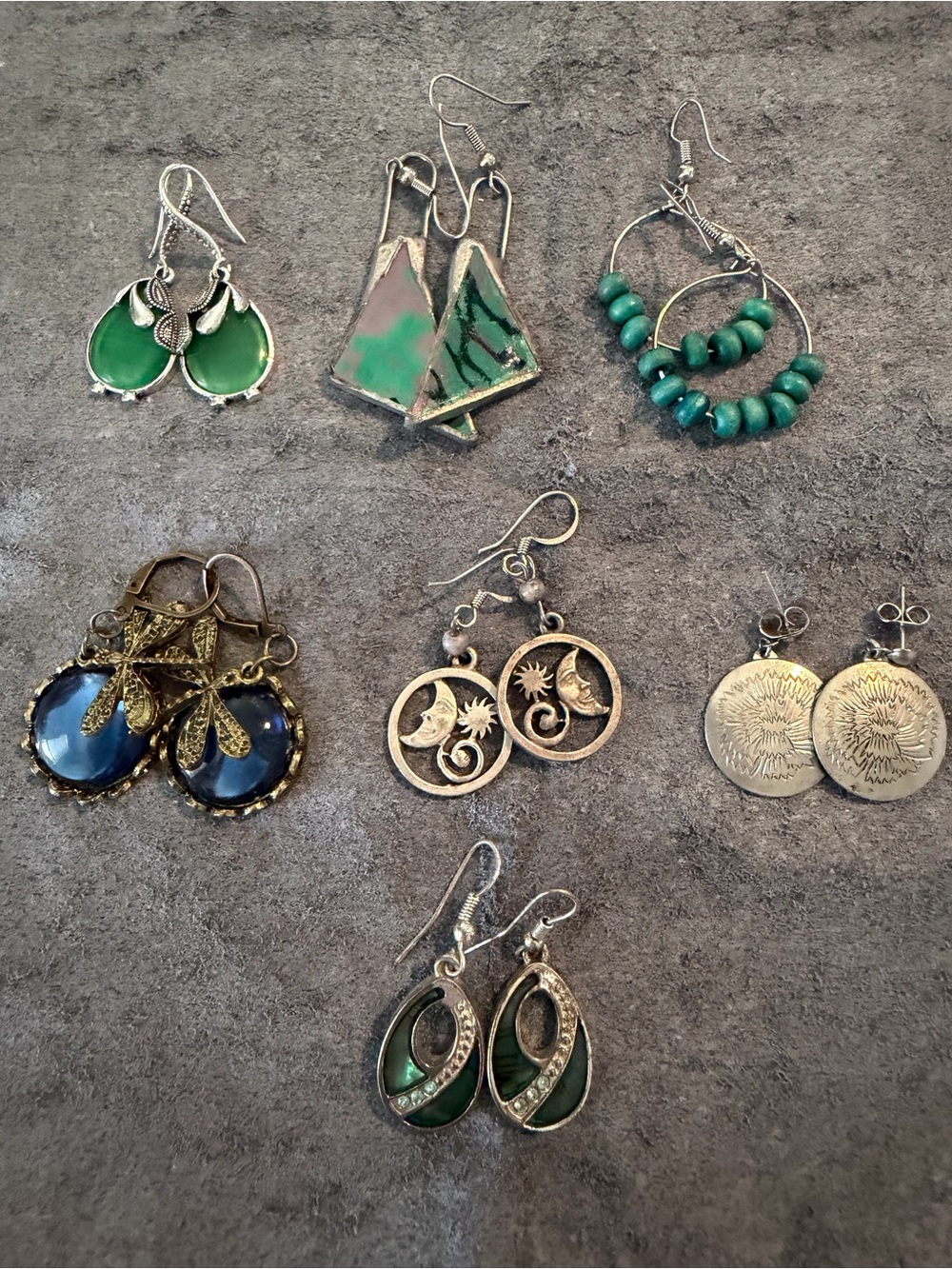 Vintage 1970’s Boho Dangly Lot of 7